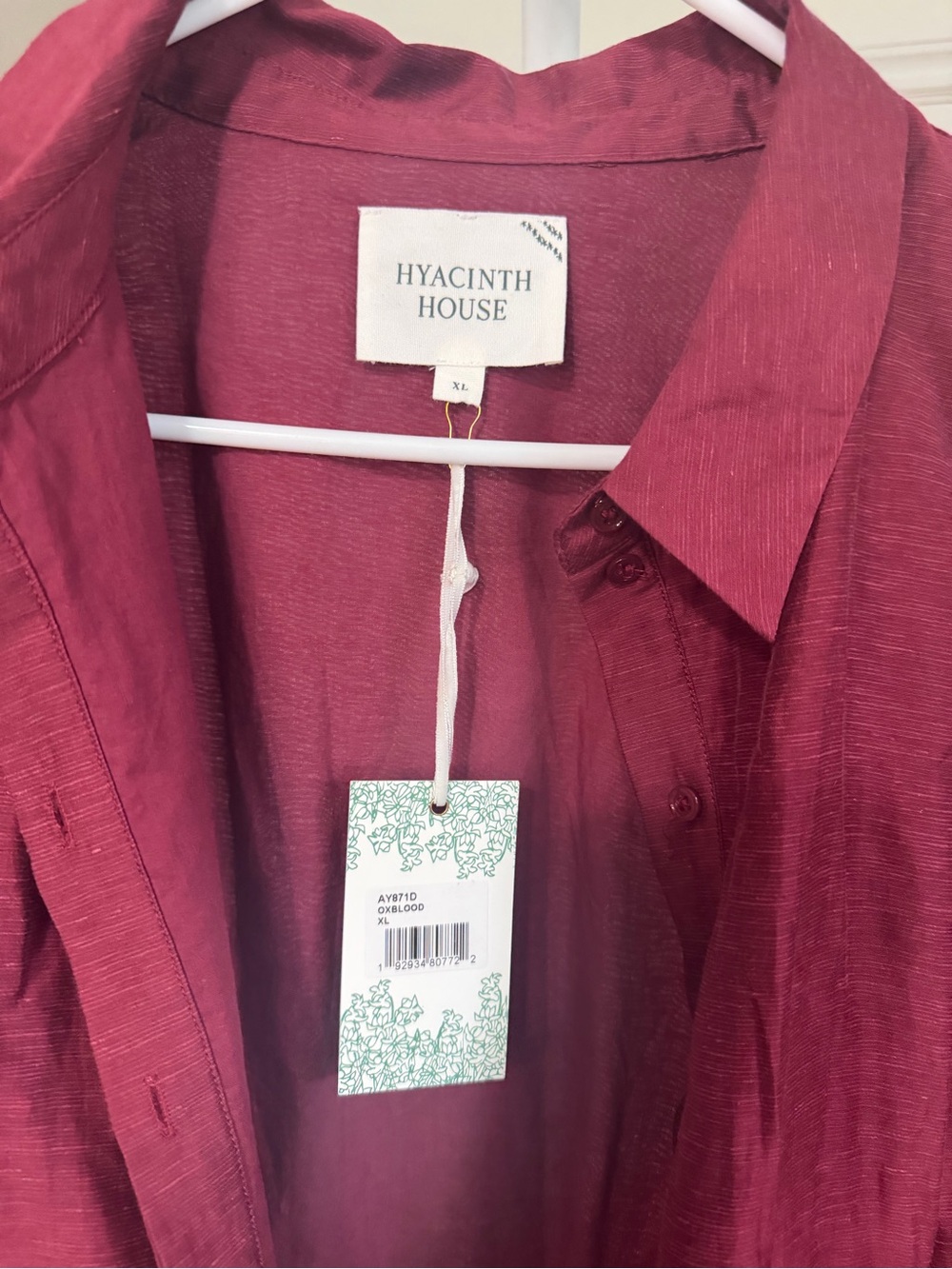 NWT Tuckernuck HYACINTH HOUSE Oxblood Cindy Midi Dress Size XL - Picture 9 of 10